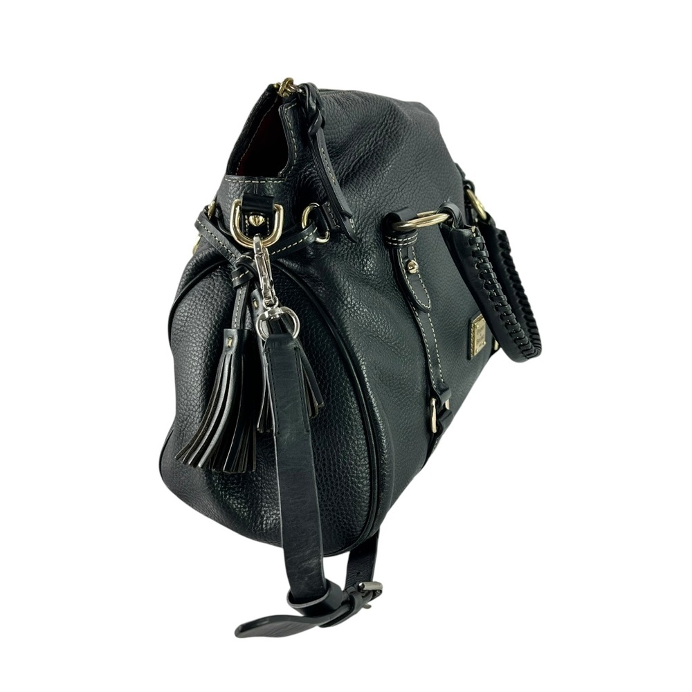 Genuine Dooney & Bourke Women's Black Leather Sorrento Satchel Bag Shoulder - Picture 8 of 13